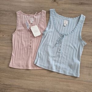 Gap X Doen Size Blue And White Top Xs